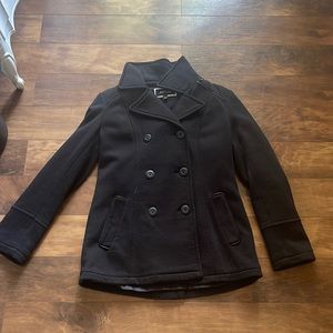 Black pea coat size small